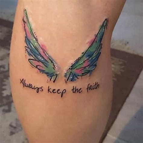 angel tattoo color